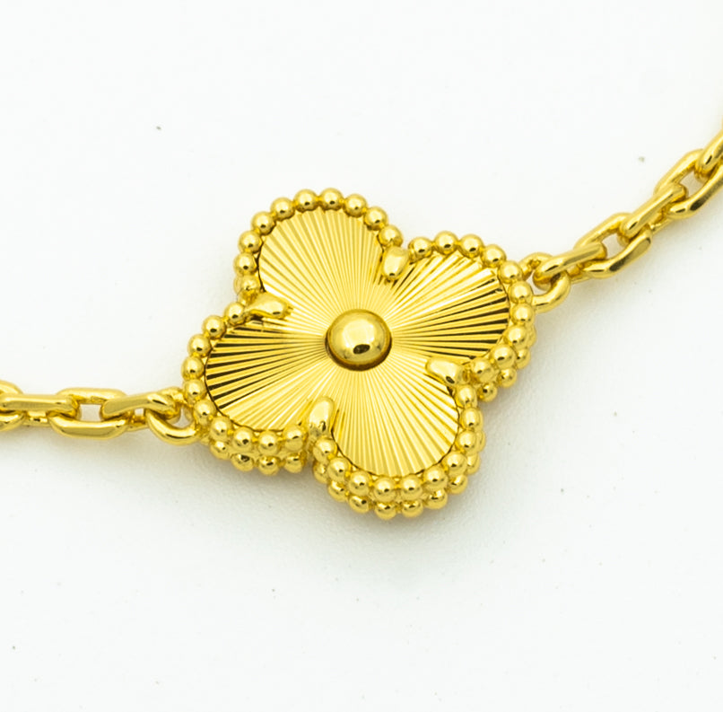 [vivabelle]KLEE-ARMBAND 5 MOTIVE GOLD DIAMANT 
