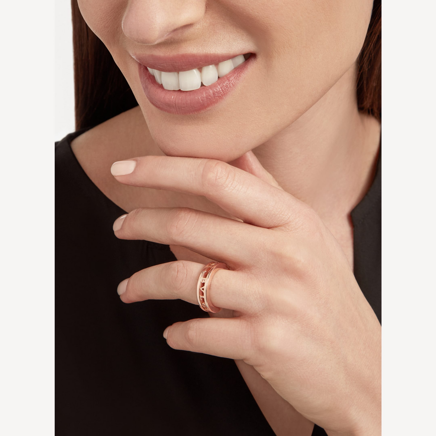 [vivabelle]ZERO 1 ONE-BAND MIT DURCHBROCHENER LOGO-SPIRALRING