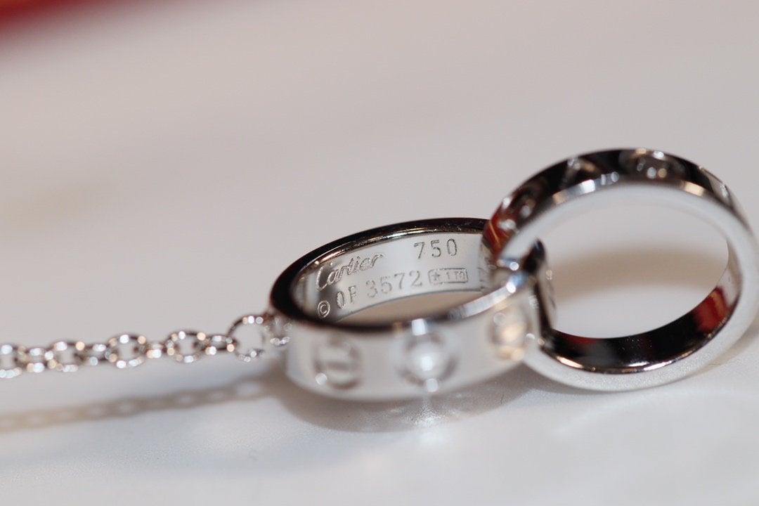 [vivabelle]LOVE HALSKETTE ROTGOLD UND SILBER 