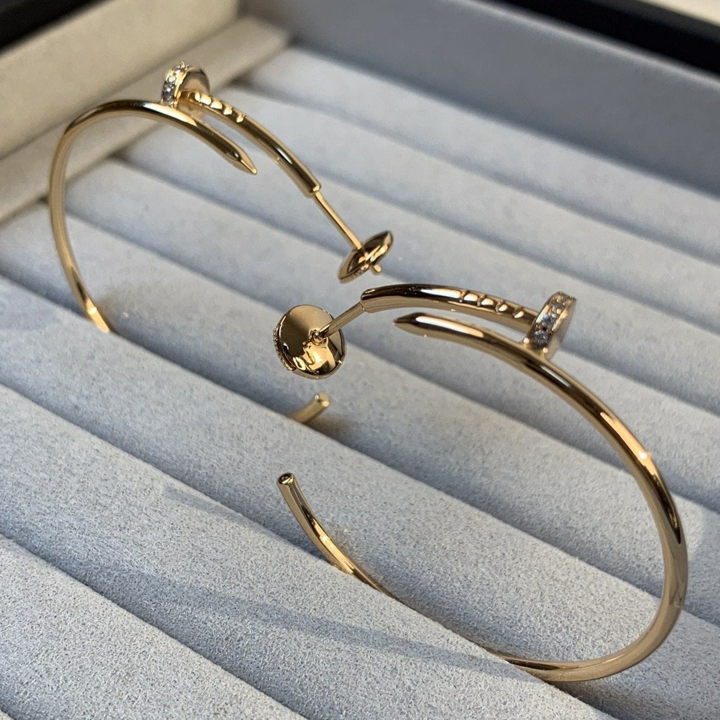 [vivabelle]JUSTE OHRRINGE GOLD DIAMANTEN 1,8MM 