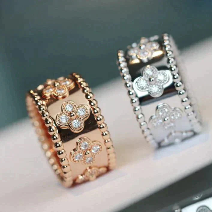 [vivabelle]KLEEBLATT-KALEIDOSKOP-RING 10MM