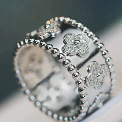 [vivabelle]KLEEBLATT-KALEIDOSKOP-RING 10MM