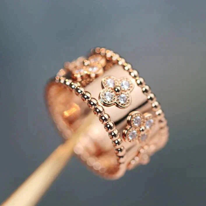 [vivabelle]KLEEBLATT-KALEIDOSKOP-RING 10MM
