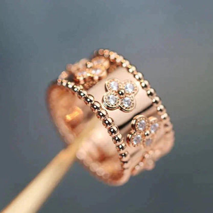 [vivabelle]KLEEBLATT-KALEIDOSKOP-RING 10MM