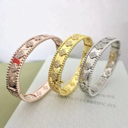 [vivabelle]CLOVER ARMBAND 8MM DIAMANTEN