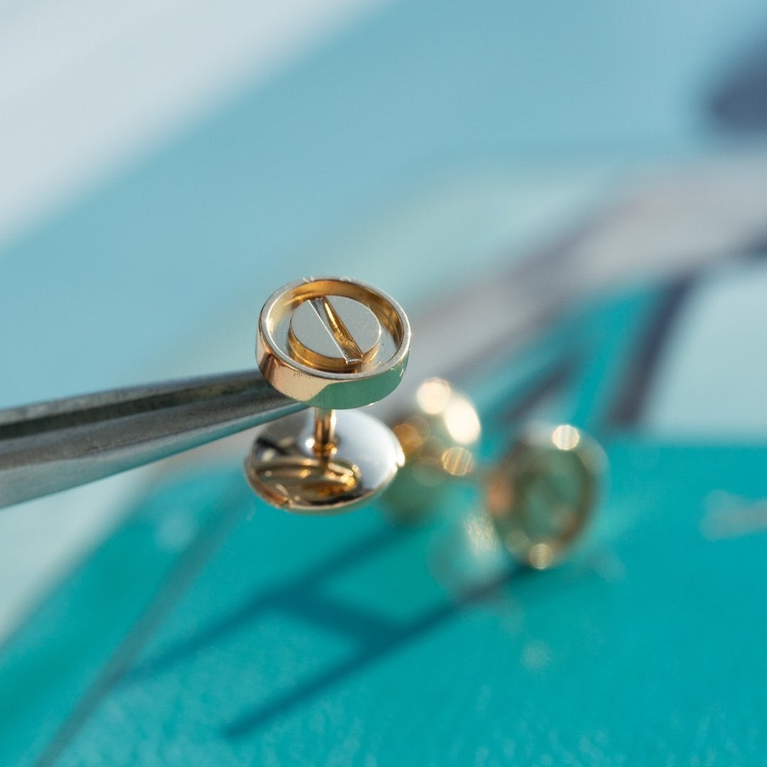 [vivabelle]LOVE OHRRINGE ROTGOLD 10MM