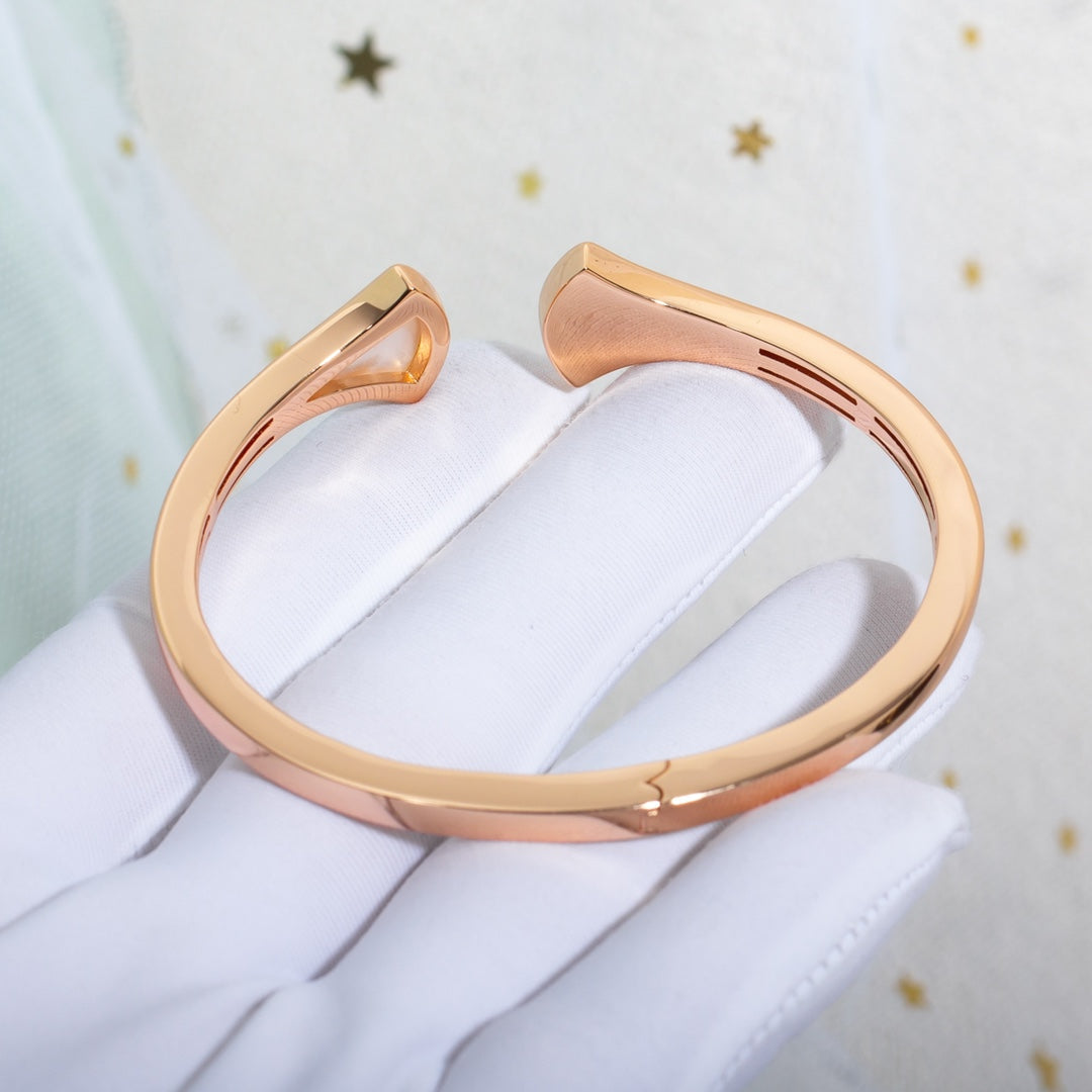 [vivabelle]DREAM BRACELET OPEN PINK GOLD MOP DIAMOND