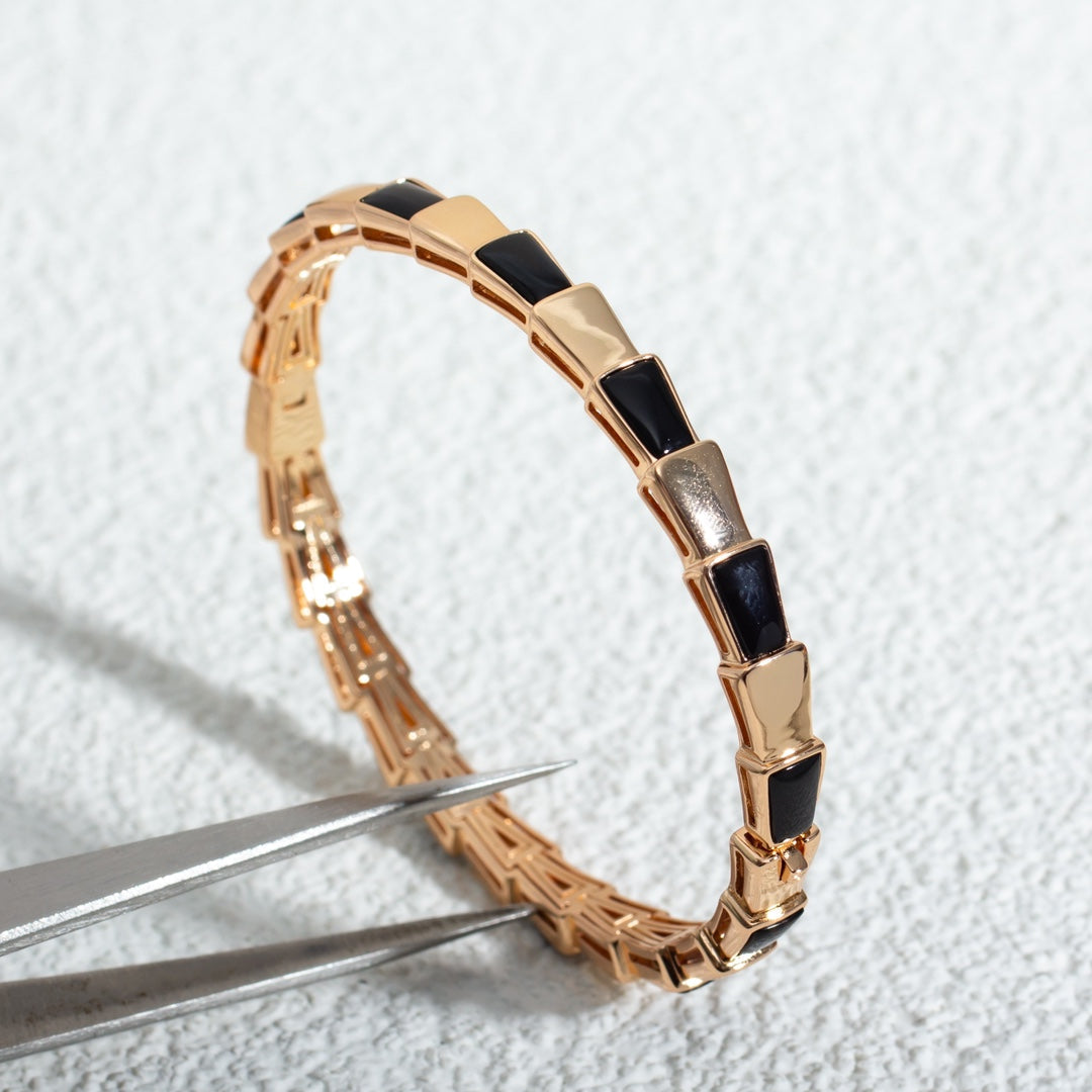 [vivabelle]SERPENTI BRACELET PINK GOLD ONYX