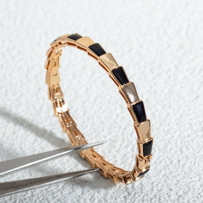 [vivabelle]SERPENTI BRACELET PINK GOLD ONYX