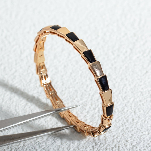 [vivabelle]SERPENTI BRACELET PINK GOLD ONYX