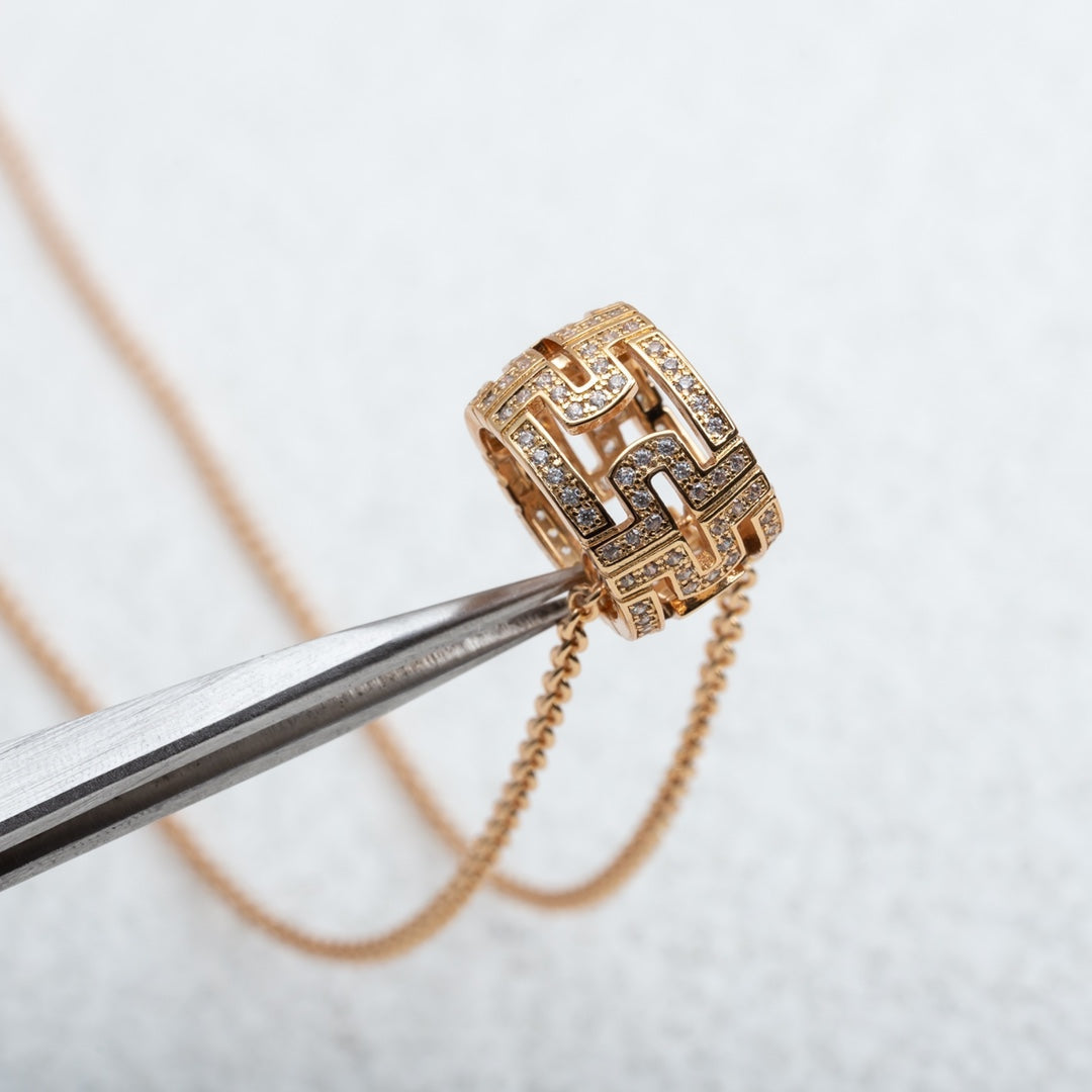 [vivabelle]PARENTESI-HALSKETTE ROSA GOLD-DIAMANT