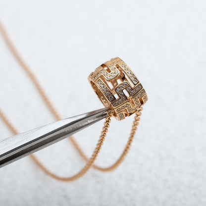 [vivabelle]PARENTESI-HALSKETTE ROSA GOLD-DIAMANT