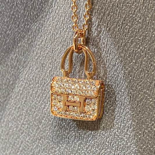 [vivabelle]CONSTANCE PEDANT DIAMOND NECKLACE