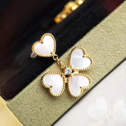 [vivabelle]CLOVER SWEET WHITE MOP EARRINGS