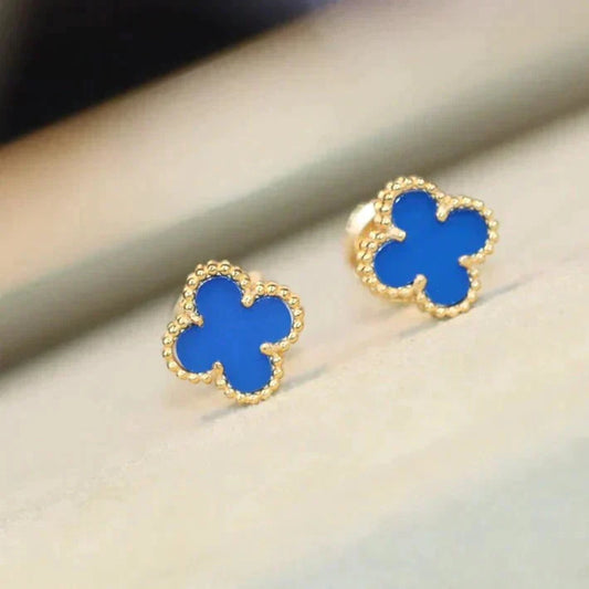 [vivabelle]CLOVER MINI 9.5MM TURQUOISE EARRINGS