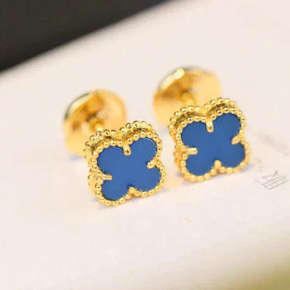 [vivabelle]CLOVER MINI 9,5MM TÜRKIS OHRRINGE