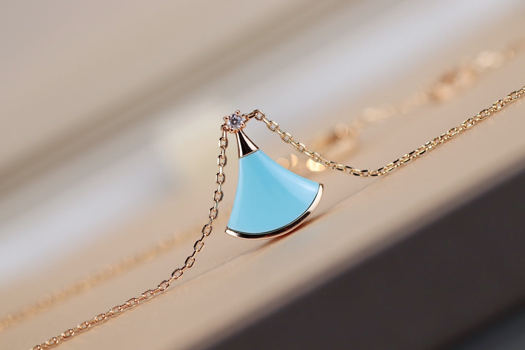 [vivabelle]DREAM NECKLACE TURQUOISE PINK GOLD