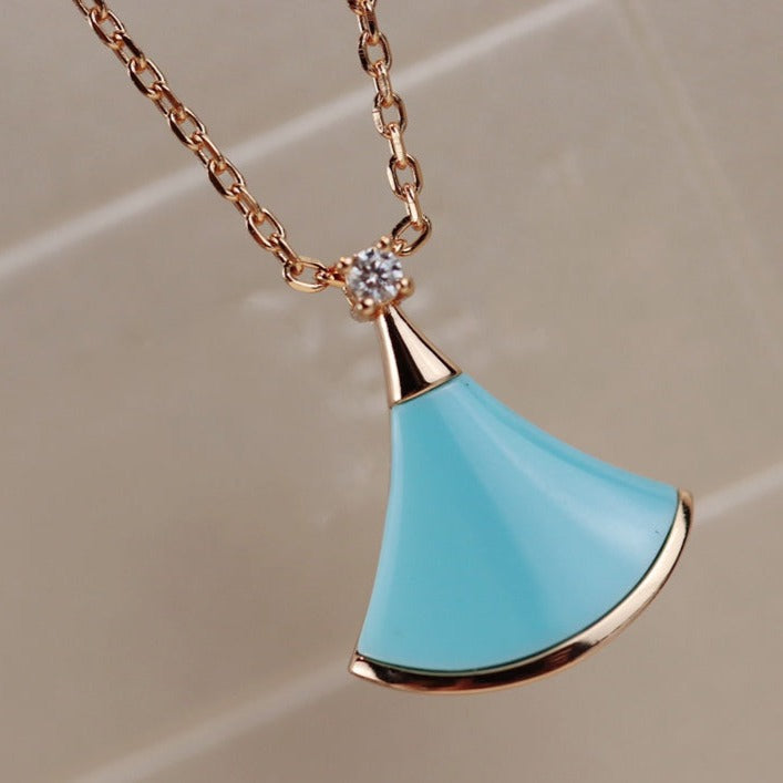 [vivabelle]DREAM NECKLACE TURQUOISE PINK GOLD