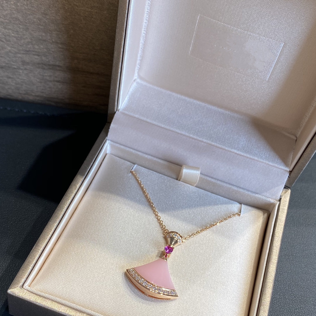 [vivabelle]DREAM NECKLACE PINK OPAL