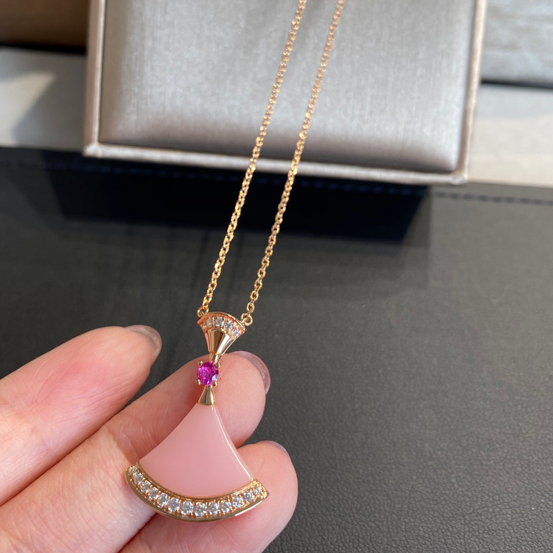 [vivabelle]DREAM NECKLACE PINK OPAL