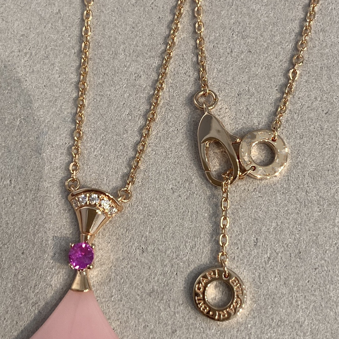 [vivabelle]DREAM NECKLACE PINK OPAL