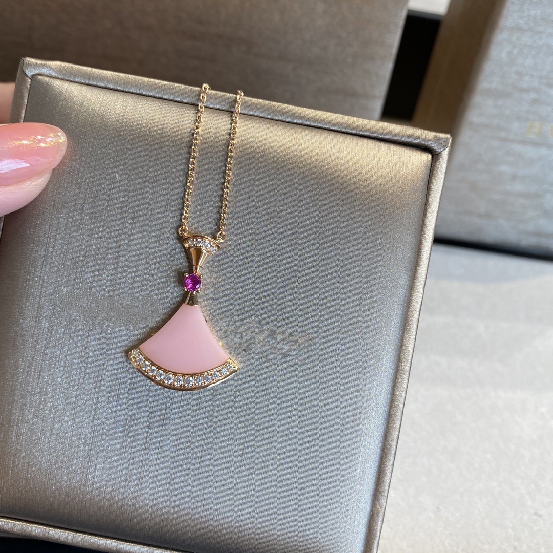 [vivabelle]DREAM NECKLACE PINK OPAL