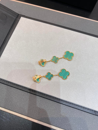 [vivabelle]KLEE MALACHIT 3 MOTIVE GOLD 