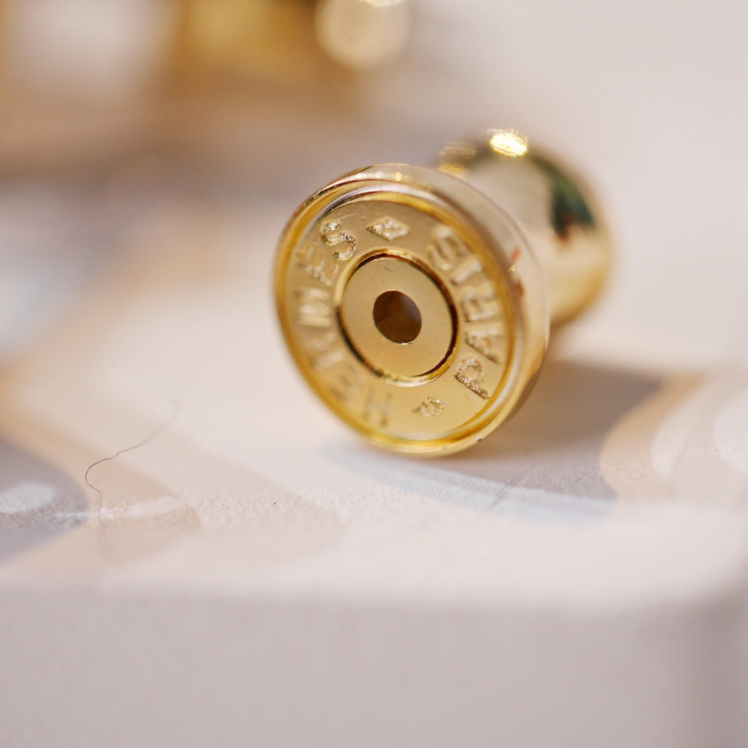 [vivabelle]MINI POP H GOLD OHRRINGE GRAU