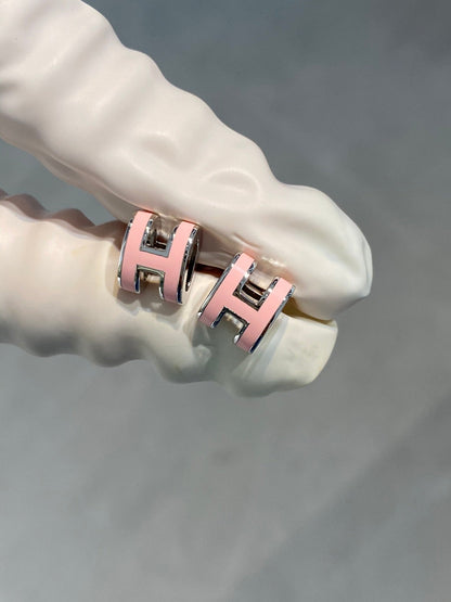 [vivabelle]MINI POP H SILBER OHRRINGE ROSA