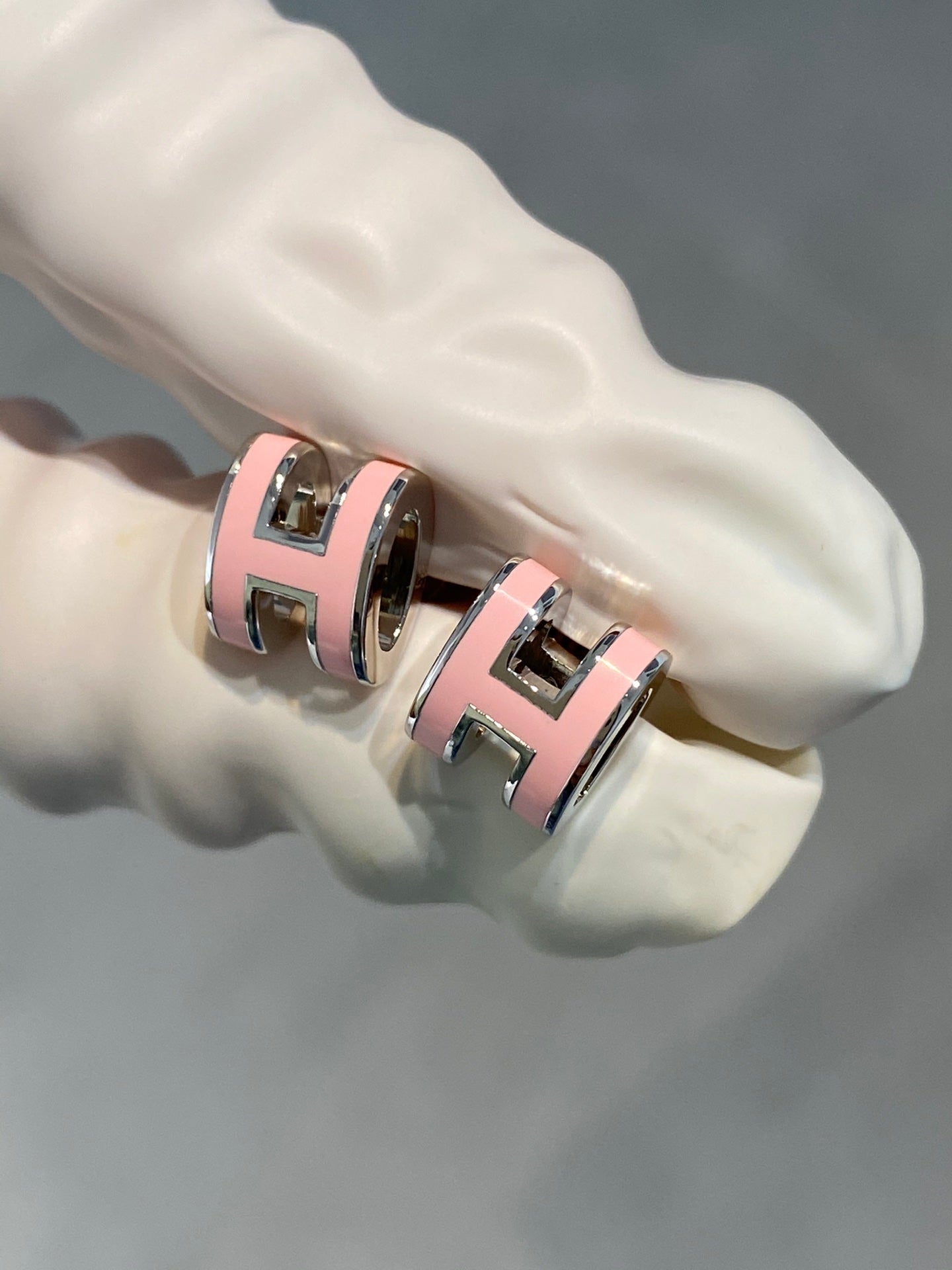 [vivabelle]MINI POP H SILBER OHRRINGE ROSA