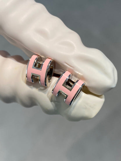 [vivabelle]MINI POP H SILBER OHRRINGE ROSA