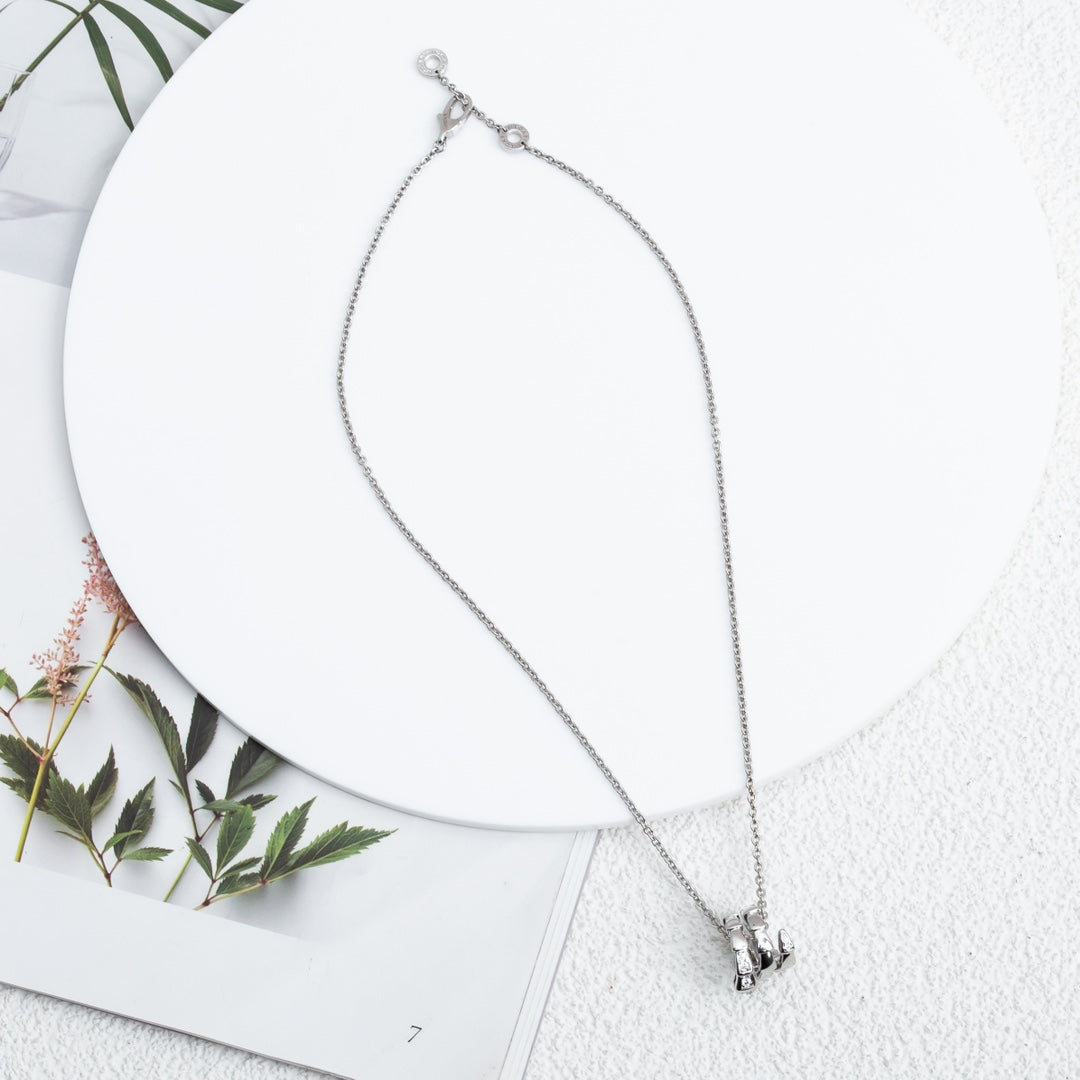 [vivabelle]SERPENTI SILBER HALSKETTE DIAMANT