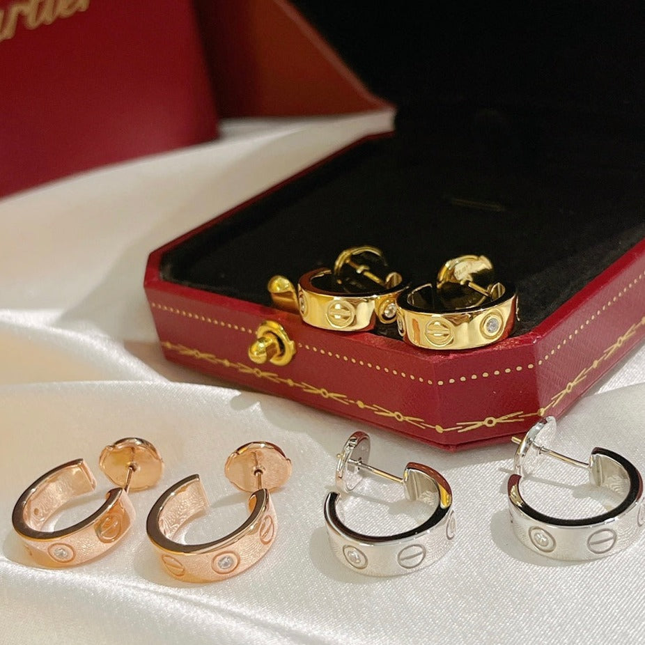 [vivabelle]LIEBE OHRRINGE 5,7MM 2 DIAMANTEN