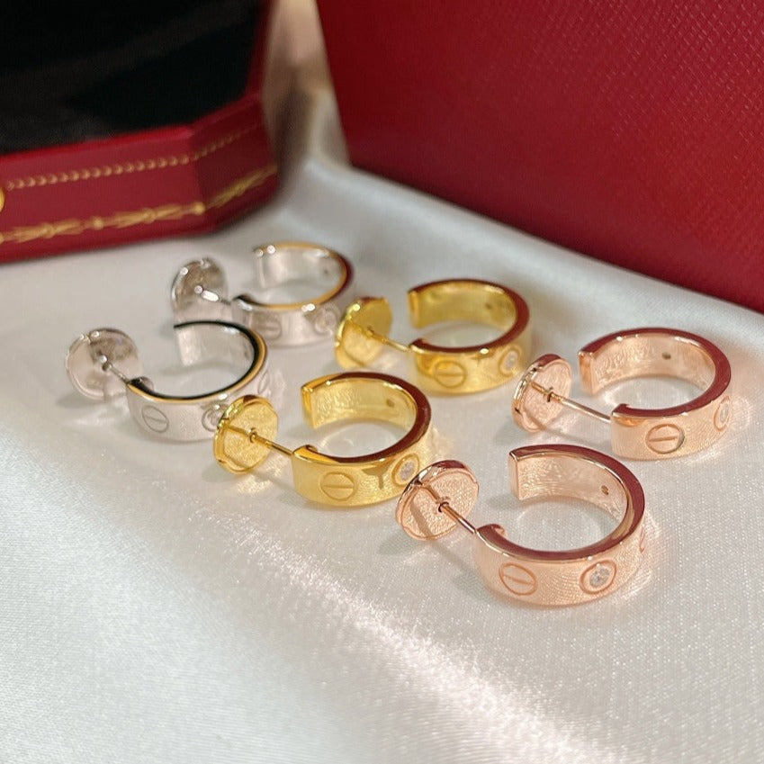 [vivabelle]LIEBE OHRRINGE 5,7MM 2 DIAMANTEN