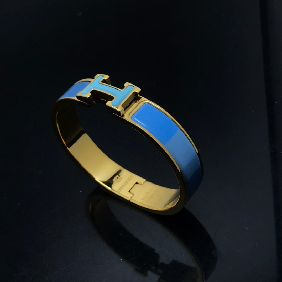 [vivabelle]H BRACELET BLUE RAINBOW CERAMIC