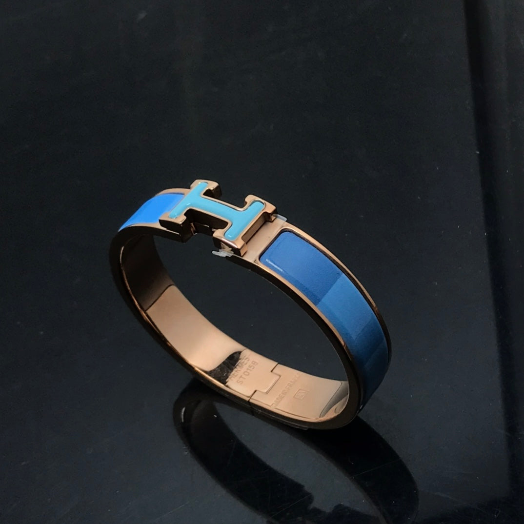 [vivabelle]H BRACELET BLUE RAINBOW CERAMIC