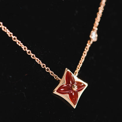 [vivabelle]Sternkette Roségold 1 Diamant