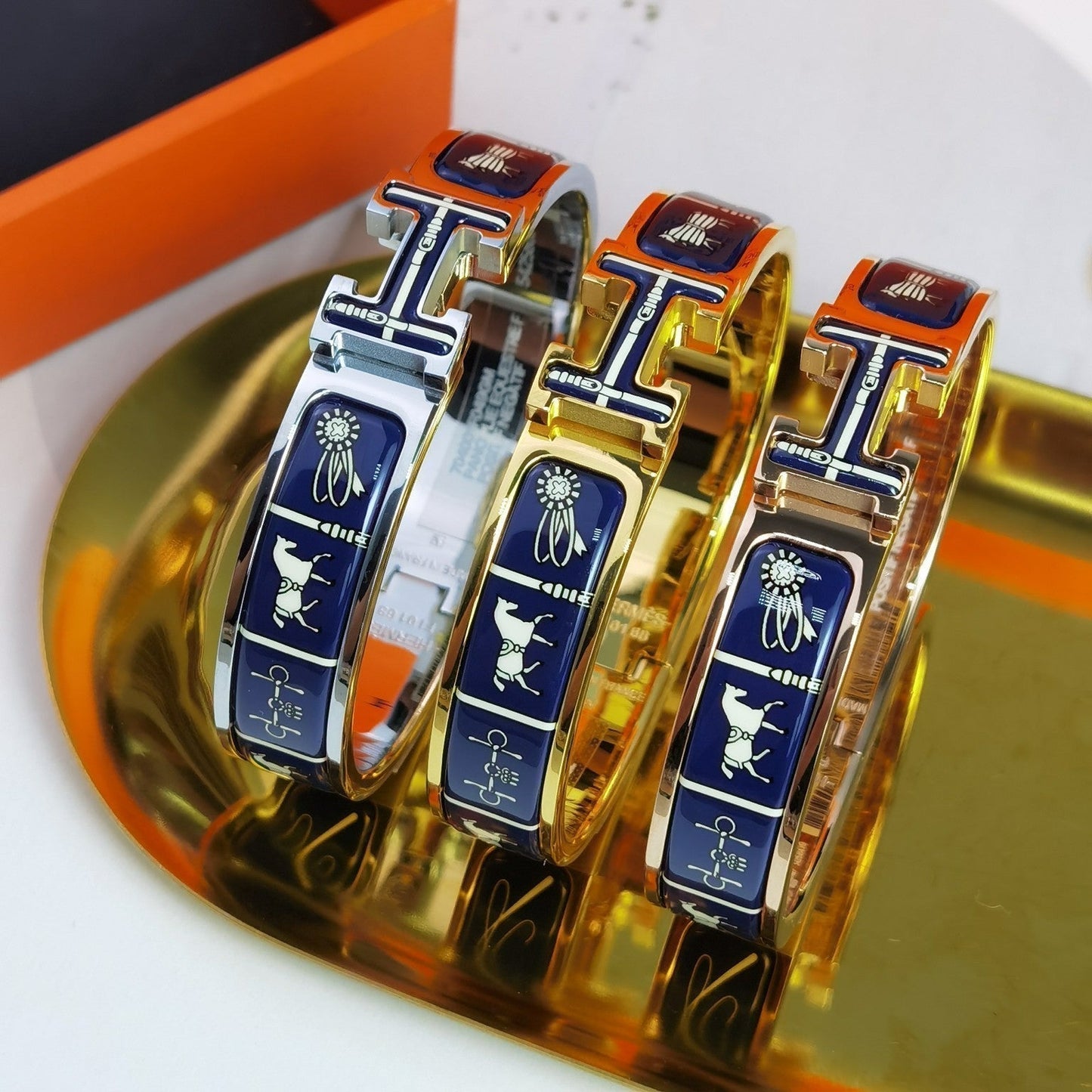[vivabelle]H COUVERTURES DARK BLUE BRACELET