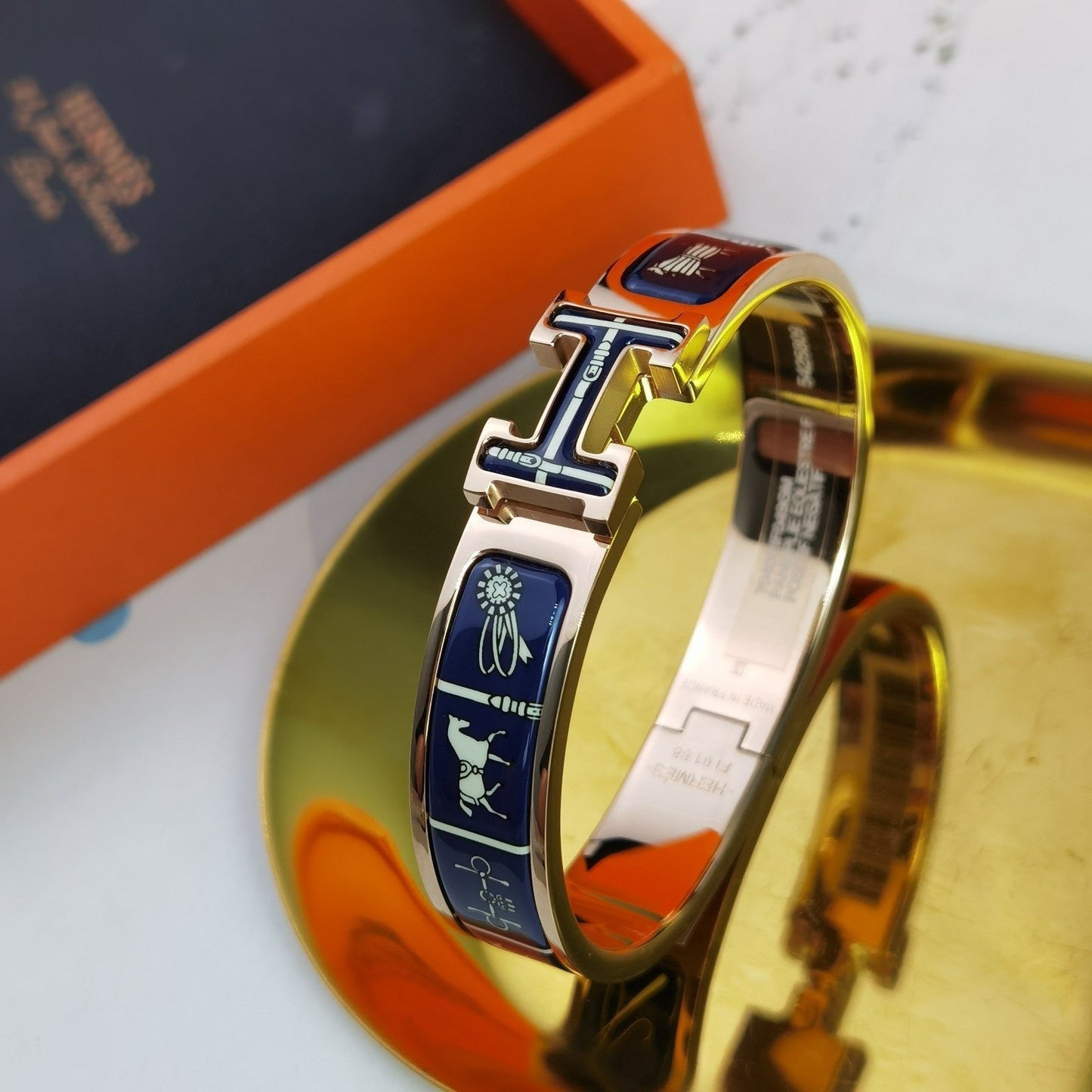 [vivabelle]H COUVERTURES DARK BLUE BRACELET