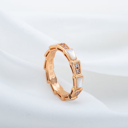 [vivabelle]SERPENTI RING ROTGOLD DIAMANT MOP 3MM