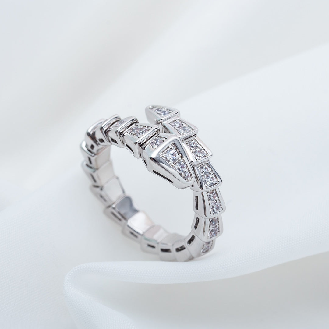 [vivabelle]SERPENTI RING SILBER DIAMANT GEPAART 4MM