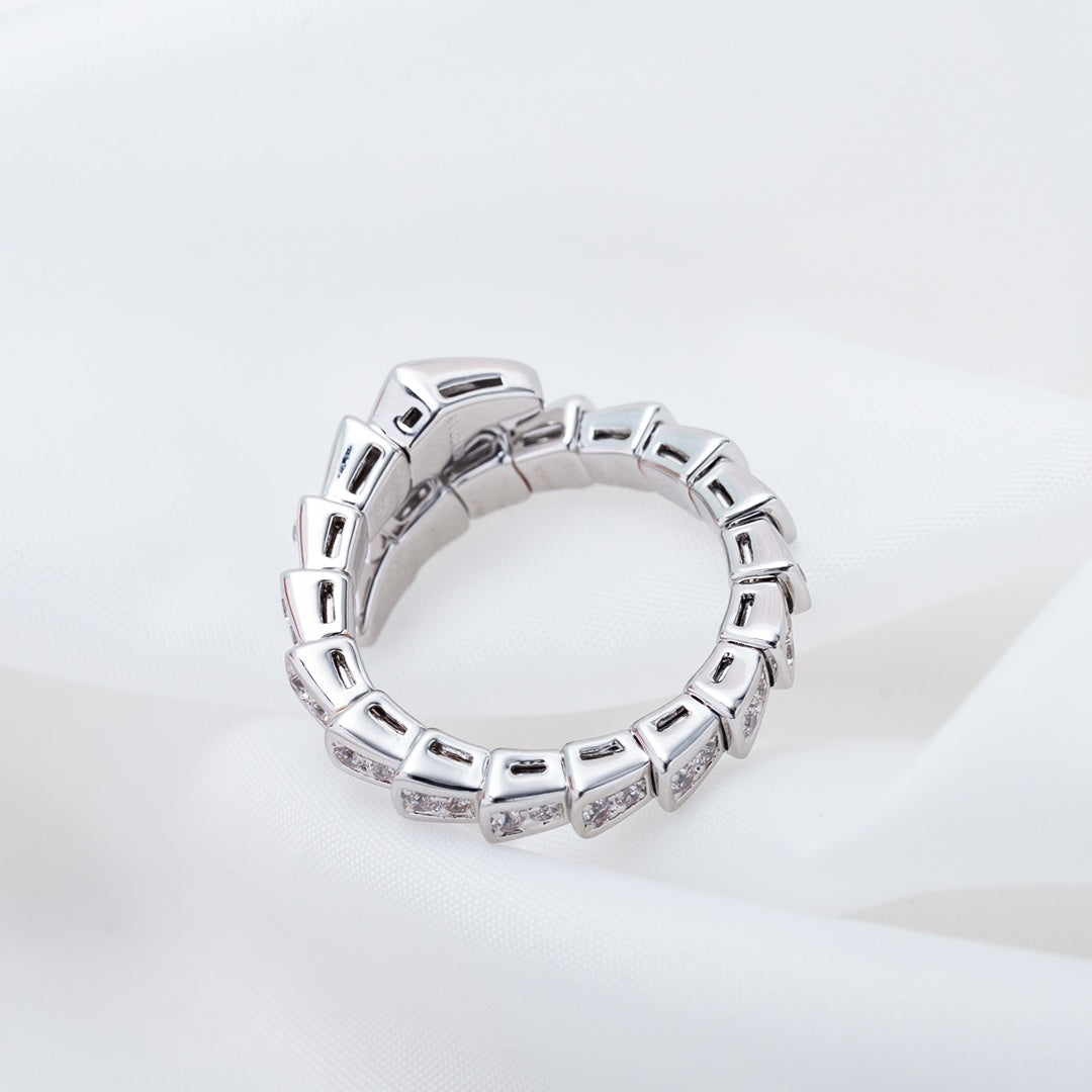 [vivabelle]SERPENTI RING SILBER DIAMANT GEPAART 4MM