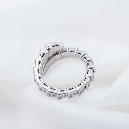 [vivabelle]SERPENTI RING SILBER DIAMANT GEPAART 4MM