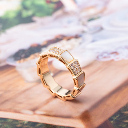 [vivabelle]SERPENTI RING ROTGOLD MIT DIAMANTEN 4MM