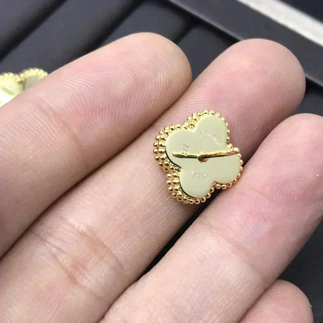 [vivabelle]CLOVER MINI 9.5MM LASER EARRINGS