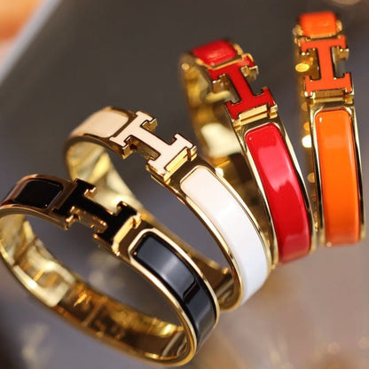 [vivabelle]H BRACELET 12MM GOLD