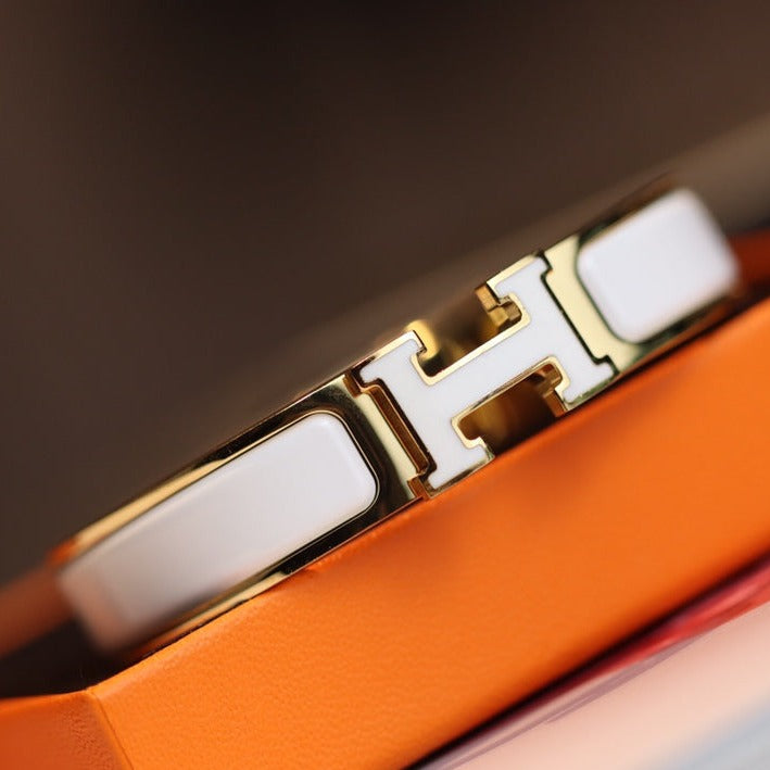 [vivabelle]H BRACELET 12MM GOLD