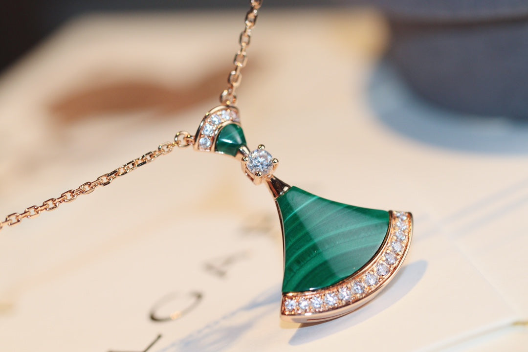 [vivabelle]DREAM NECKLACE MALACHITE DIAMOND