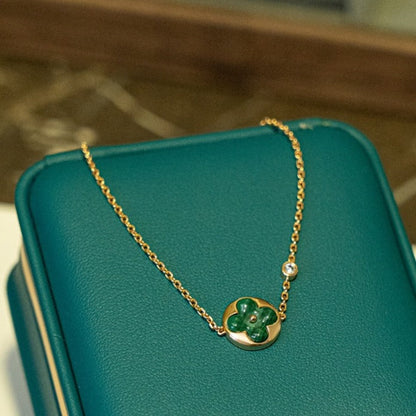 [vivabelle]SUN MALACHITE 1 DIAMOND PINK GOLD BRACELET