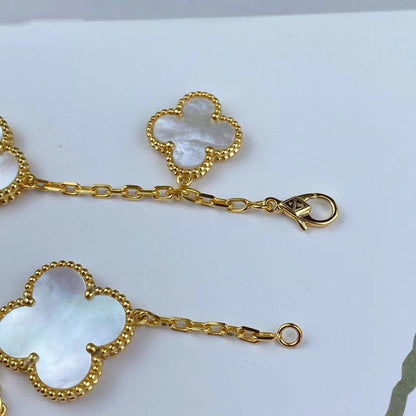 [vivabelle]MAGIC CLOVER MOP GOLD BRACELET 5 MOTIFS